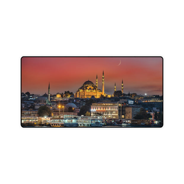 Large desk mat with amazing image of The Suleymaniye Cami, Turkiye