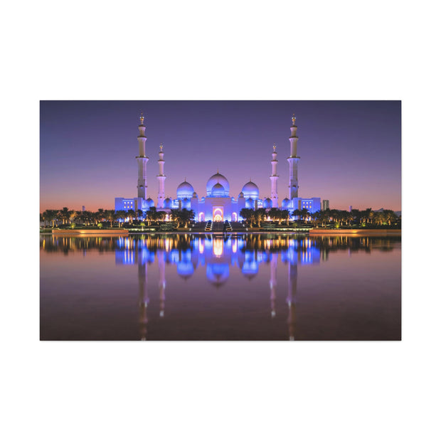 Masjid Stretched Canvas Grand Mosque at twilight in Abu Dhabi, UAE