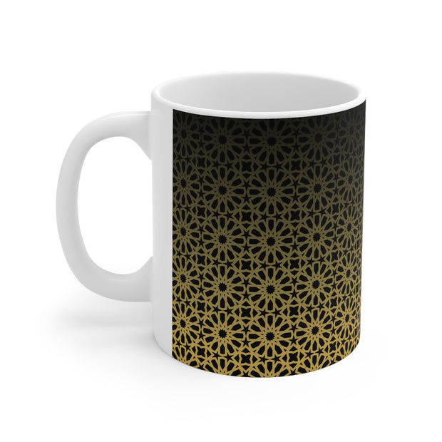 Ceramic Coffee Cups, 11oz, Islamic geometric patterns