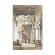Echoes of Devotion – Vintage Masjid with Qur’an 51:56 Stretch Canvas Wall Art