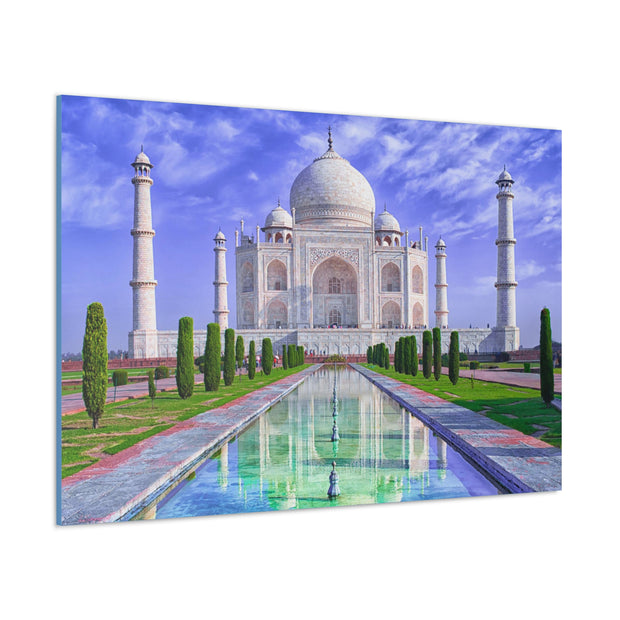 Masjid  Stretched Canvas Taj Mahal at morning light with reflection in water