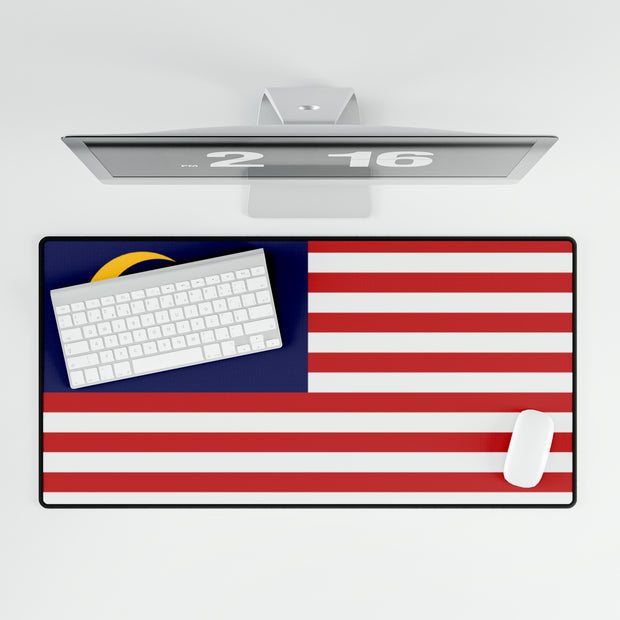 Large desk mat with Malaysia flag print