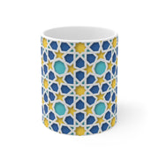Sublimation coffee cup with colorful Islamic Geometric patterns