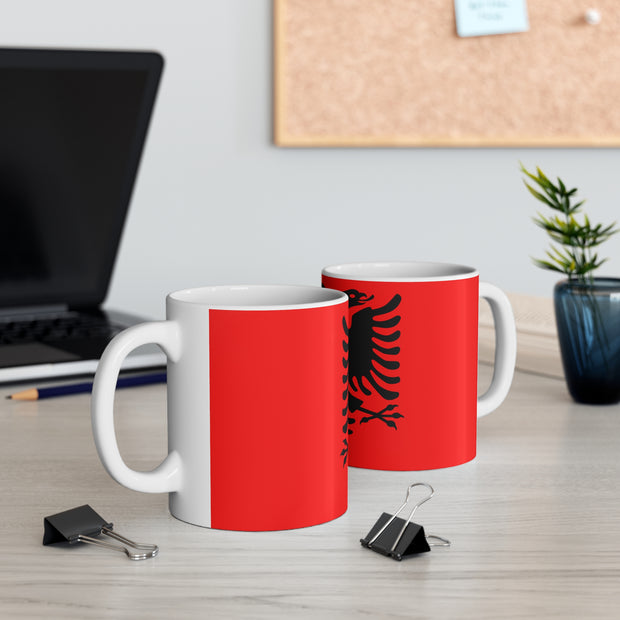 Sublimation Cup with Image of Albanian Flag