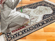 Thick Foam Padded Oriental Prayer Rug, Luxury Yaseen,  Pearl Tasbeeh, İslamic Gift Set