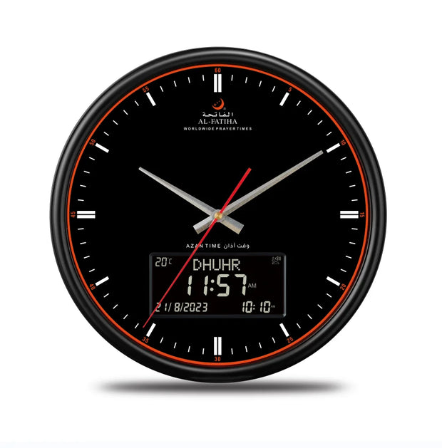  AL-FATIHA Athan Muslim Clock Digital-Analog Watch with Hijri Calendar Azan Prayer Times  Islamic Canvas and Giftware  FAJ-360 KB-FAJ-360 KW-FAJ-360 QB-FAJ-360 QW-FAJ-360 BB-FAJ-360 WW