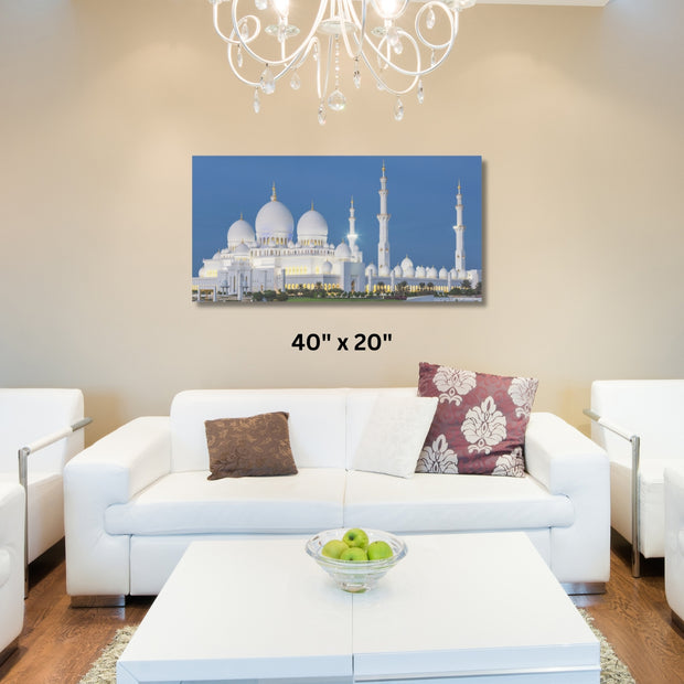 Masjid Abu Dhabi Sheikh Zayed Mosque Stretched Canvas