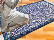 Extra Thick Foam Padded Prayer Rug, Luxury Yaseen, Soft Praying Mat Carpet & Pearl Tasbeeh, İslamic Gift Set
