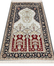 Thick Foam Padded Oriental Prayer Rug, Luxury Yaseen,  Pearl Tasbeeh, İslamic Gift Set
