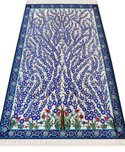 Extra Thick Foam Padded Prayer Rug, Luxury Yaseen, Soft Praying Mat Carpet & Pearl Tasbeeh, İslamic Gift Set