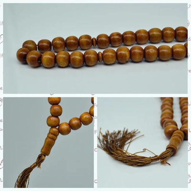 12mm Wooden 33 Prayer Beads Islamic Tasbih Subhah Masbahah