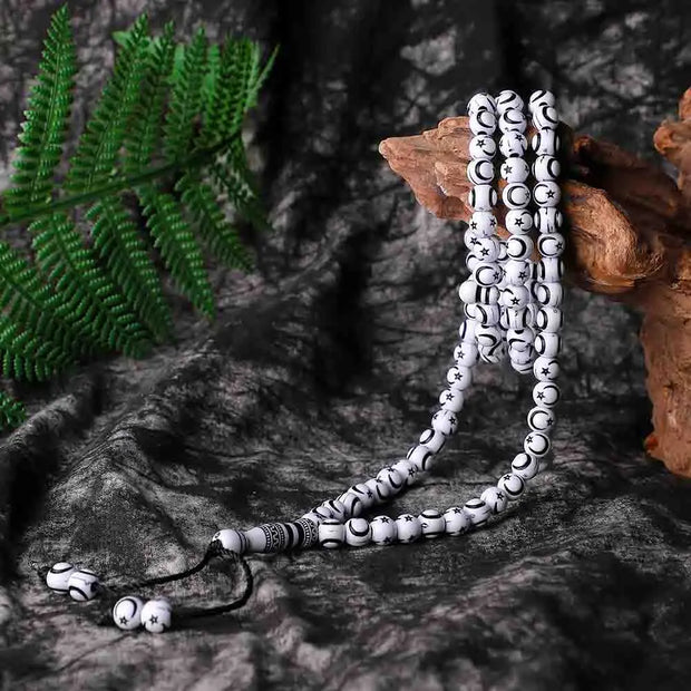 8mm Star Moon Pattern Islam  Beads 99 Allah Prayer Beads