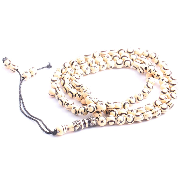 8mm Star Moon Pattern Islam  Beads 99 Allah Prayer Beads