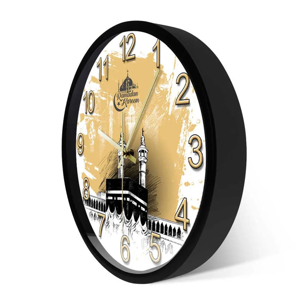 Mecca Holy Kaaba Modern Design Silent Wall Clock Ramadan Kareem Mosque