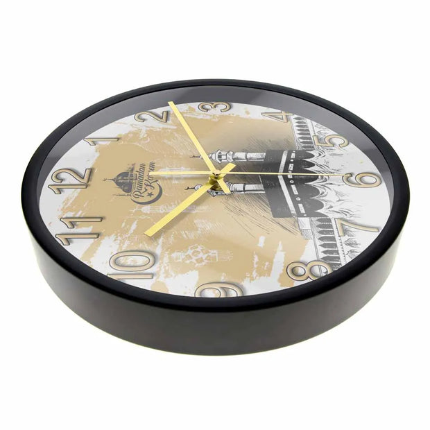 Mecca Holy Kaaba Modern Design Silent Wall Clock Ramadan Kareem Mosque