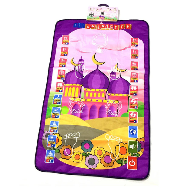 Kids Prayer Rug Islamic Electronic Interactive Praying Mat Carpet Salah Worship Masallah Speaker Blanket Children Gift