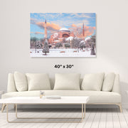 Masjid Stretched Canvas Hagia Sophia in winter