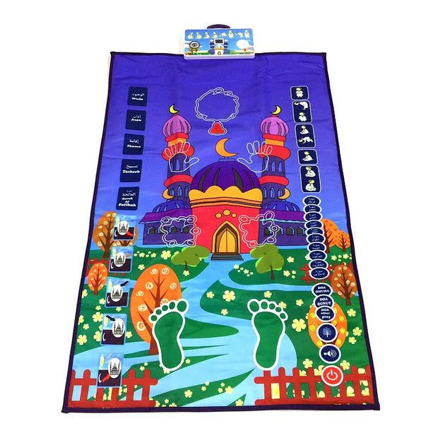 Kids Prayer Rug Islamic Electronic Interactive Praying Mat Carpet Salah Worship Masallah Speaker Blanket Children Gift