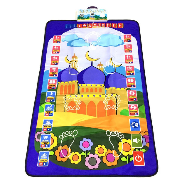 Kids Prayer Rug Islamic Electronic Interactive Praying Mat Carpet Salah Worship Masallah Speaker Blanket Children Gift