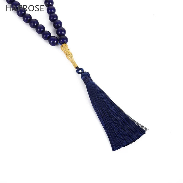 Natural Lapis lazuli Stone  33 99 Tasbih Eid Gift For Man Islam Prayer Beads Misbaha Islamic Bracelets Gift