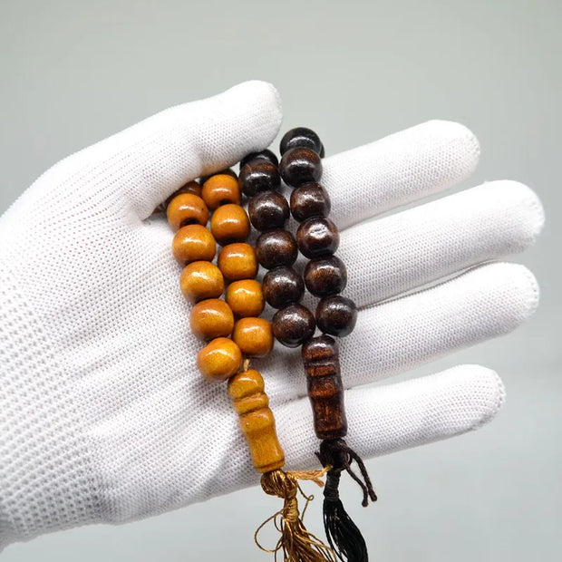12mm Wooden 33 Prayer Beads Islamic Tasbih Subhah Masbahah