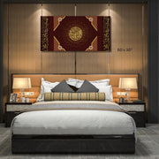  Islamic Calligraphy Ayatul Kursi Stretched Canvas Wall Art  Islamic Canvas and Giftware  60" x 30" (Horizontal) / 1.18"-40" x 20" (Horizontal) / 1.18"-24" x 12" (Horizontal) / 1.18"