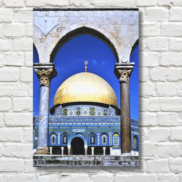  Islamic Wall Art Masjid Stretched Canvas Haram al- Sharif, or Temple Mount in Jerusalem  Islamic Canvas and Giftware  16″ x 24″ (Vertical) / 1.18"-20″ x 30″ (Vertical) / 1.18"-30" x 40" (Vertical) / 1.18"-40" x 60" (Vertical) / 1.18"