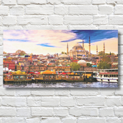  Masjid Blue mosque Istanbul Turkiye Islamic Wall Art Stretched Canvas  Islamic Canvas and Giftware  24" x 12" (Horizontal) / 1.18"-40" x 20" (Horizontal) / 1.18"-60" x 30" (Horizontal) / 1.18"