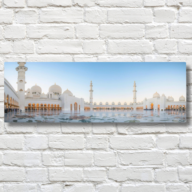  Masjid Grand mosque in Abu Dhabi Stretched Canvas Islamic Wall Art  Islamic Canvas and Giftware  40" x 12" (Horizontal) / 1.18"-60" x 20" (Horizontal) / 1.18"
