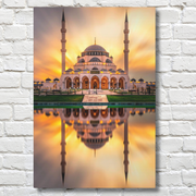  Masjid Sharjah New Mosque Largest mosque in Dubai Stretched Canvas Islamic Wall Art  Islamic Canvas and Giftware  16″ x 24″ (Vertical) / 1.18"-20″ x 30″ (Vertical) / 1.18"-30" x 40" (Vertical) / 1.18"-40" x 60" (Vertical) / 1.18"