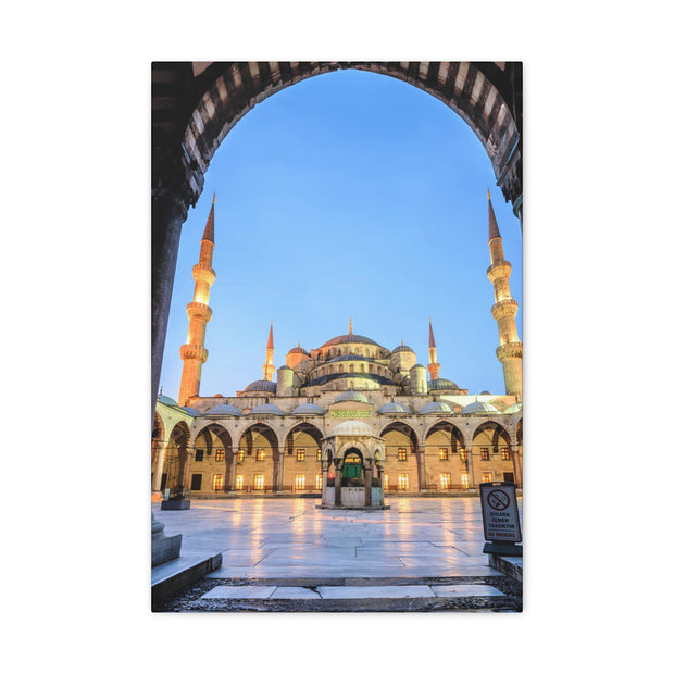  Masjid Stretched Canvas Blue mosque in Istanbul,Turkey Islamic Wall Art  Islamic Canvas and Giftware  16″ x 24″ (Vertical) / 1.18"-20″ x 30″ (Vertical) / 1.18"-30" x 40" (Vertical) / 1.18"-40" x 60" (Vertical) / 1.18"