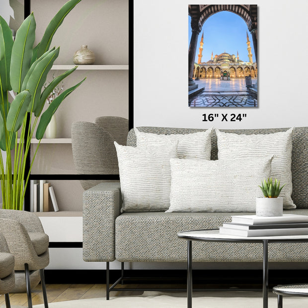  Masjid Stretched Canvas Blue mosque in Istanbul,Turkey Islamic Wall Art  Islamic Canvas and Giftware  16″ x 24″ (Vertical) / 1.18"-20″ x 30″ (Vertical) / 1.18"-30" x 40" (Vertical) / 1.18"-40" x 60" (Vertical) / 1.18"