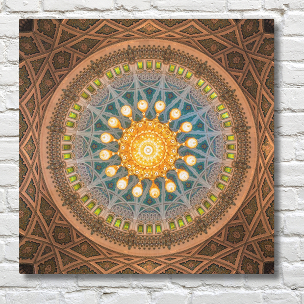  Masjid Sultan Qaboos Grand Mosque in Muscat, Oman Islamic Wall Art  Islamic Canvas and Giftware  12″ x 12″ / 1.18"-16″ x 16″ / 1.18"-24″ x 24″ / 1.18"-30″ x 30″ / 1.18"