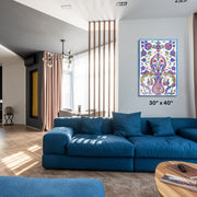 Ottoman textile floral Stretched Canvas wall art