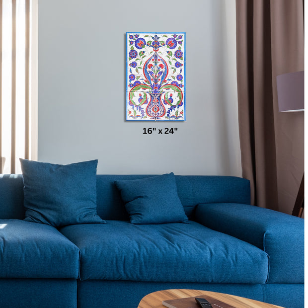 Ottoman textile floral Stretched Canvas wall art