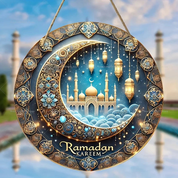  Ramadan Mubarak Moon Star Ornaments  Islamic Canvas and Giftware  Dark Khaki / 20cmX20cm-light yellow / 20cmX20cm-MINT GREEN / 20cmX20cm-Olive / 20cmX20cm-Light Grey / 20cmX20cm-Fluorescence Yellow / 20cmX20cm-Deep Sapphire / 20cmX20cm