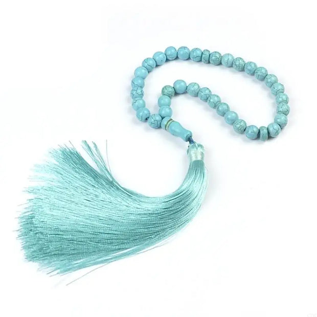 33/99 Turquoise Prayer Beads Bracelets Unisex Women Men  Prayer Beaded Tassels