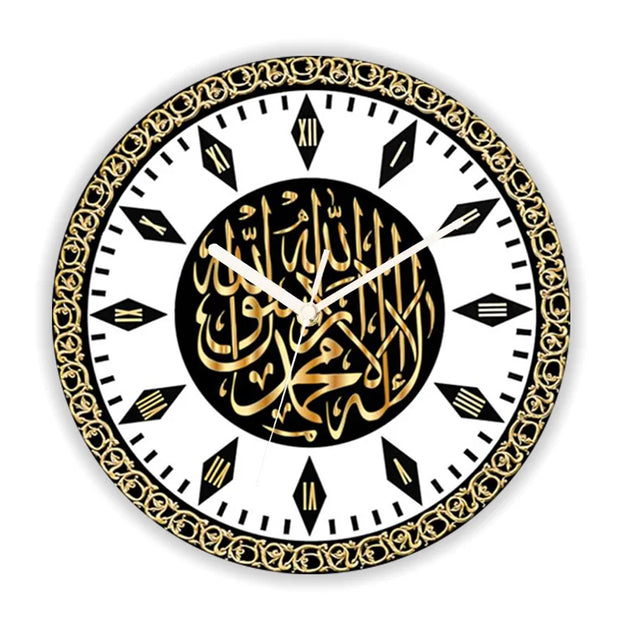 Islam  Ottoman Motifs Pattern Wall Clock for Living Room