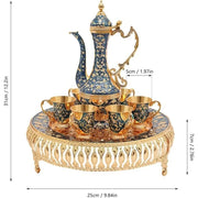 Vintage Coffee Cup Set Shiny Crystal Court Luxury Tea Set