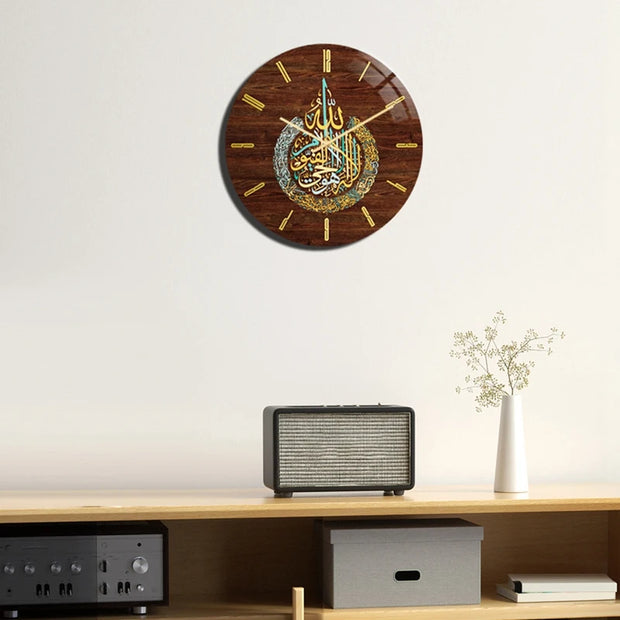 Islamic Living Room Clock On Wall Acrylic Vintage Round Clocks Islamic Decor Home
