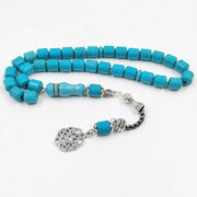 Tasbih blue Turquoise  33 99Prayer Beads Barrel  Eid gift