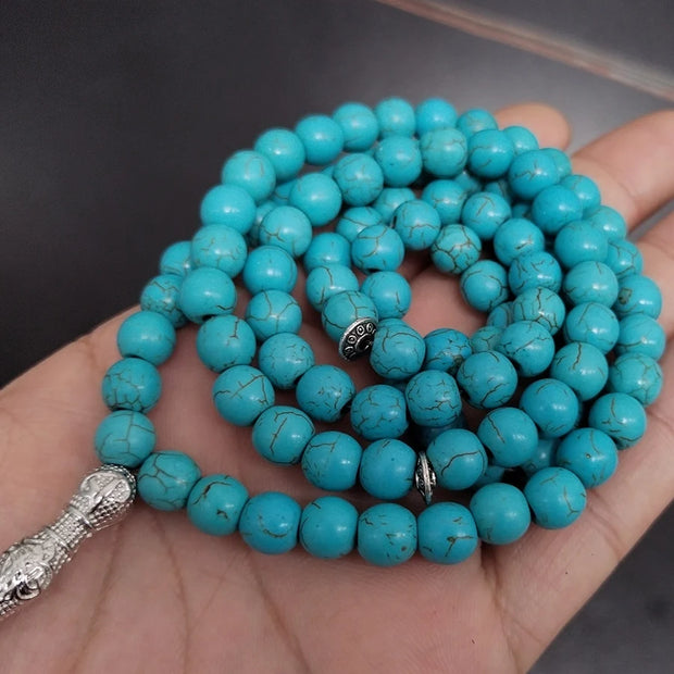 Tasbih Turquoises stone 99 100 Prayer Beads Misbaha Islamic Eid Gift  bracelets