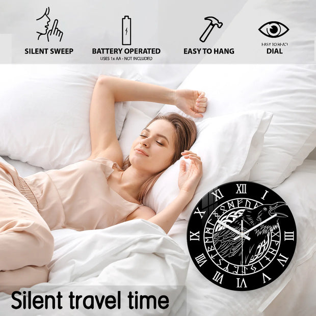 Luxury Golden Moon Lantern 4mm Thickeneded Tempered Glass  Wall Clock Silent Quartz Clock Kaishi Gift  (No Battery)