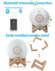 Bright Quran Azan  Koran Bluetooth Speaker Portable Night Light Holy Lamp Sound Box  Wireless  Mp3