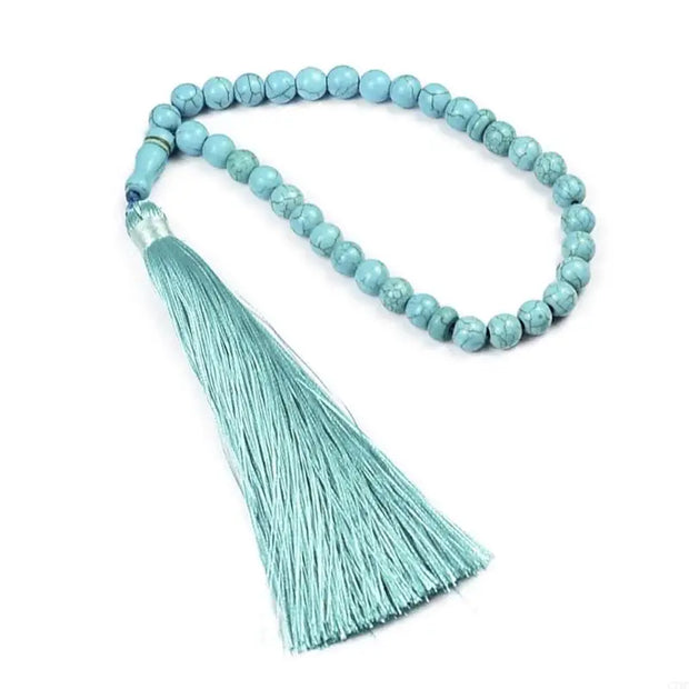 33/99 Turquoise Prayer Beads Bracelets Unisex Women Men  Prayer Beaded Tassels
