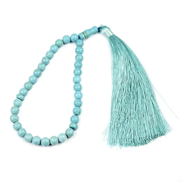 33/99 Turquoise Prayer Beads Bracelets Unisex Women Men  Prayer Beaded Tassels