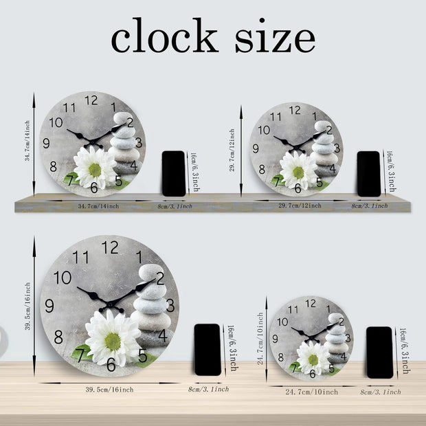 Islamic Calligraphy Scripture Wooden Wall Clock Living Room Bedroom Kitchen Home