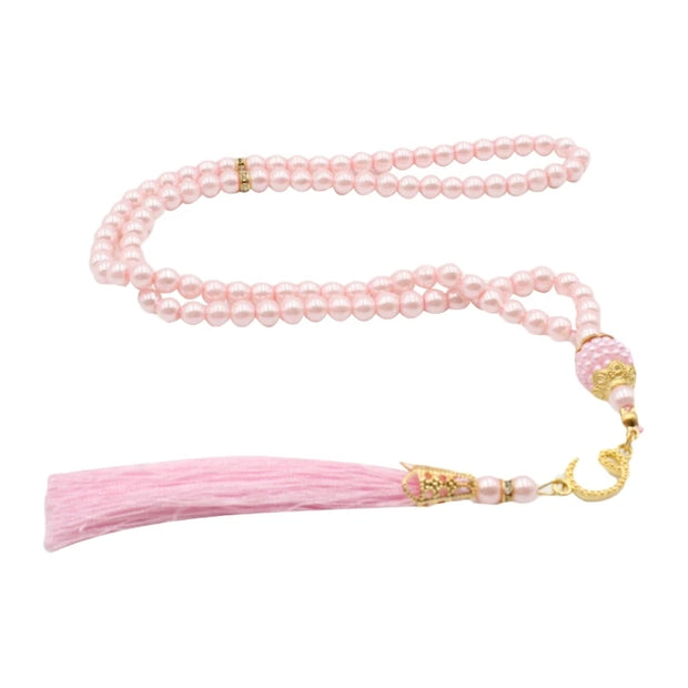 6mm 99 Glass Pearls Tassel  Islamic Prayer Beads