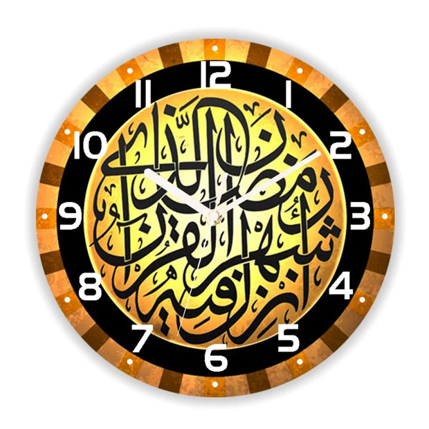 Islam  Ottoman Motifs Pattern Wall Clock for Living Room