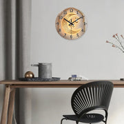 Luxury Golden Moon Lantern 4mm Thickeneded Tempered Glass  Wall Clock Silent Quartz Clock Kaishi Gift  (No Battery)